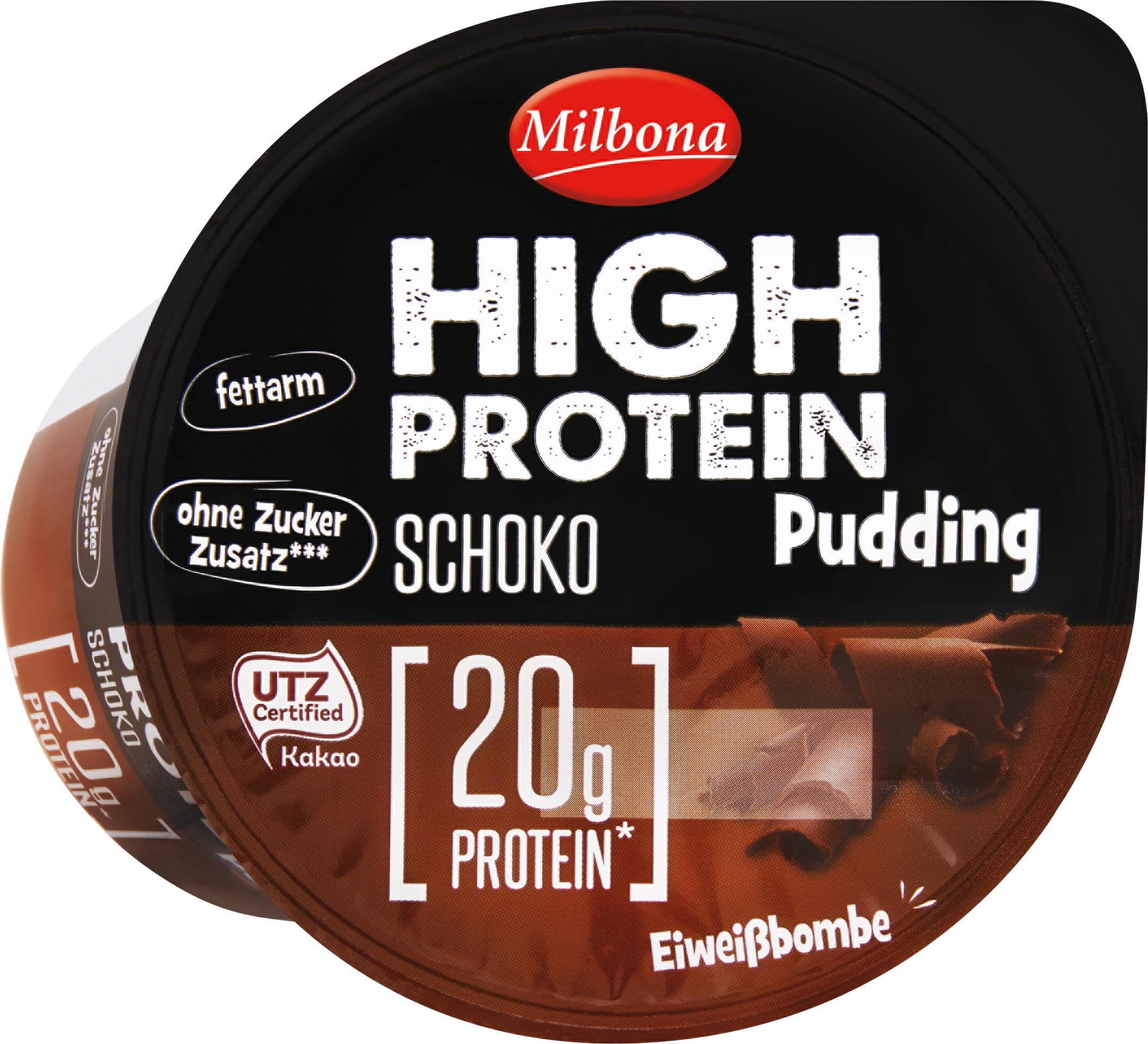High Protein Schoko Pudding, zuckerfrei und fettarm.