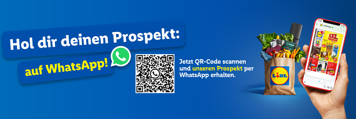 Lidl Angebote per WhatsApp: QR-Code scannen.