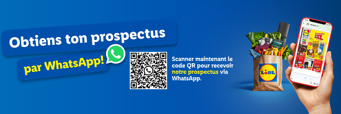 Obtenez le prospectus Lidl via WhatsApp.