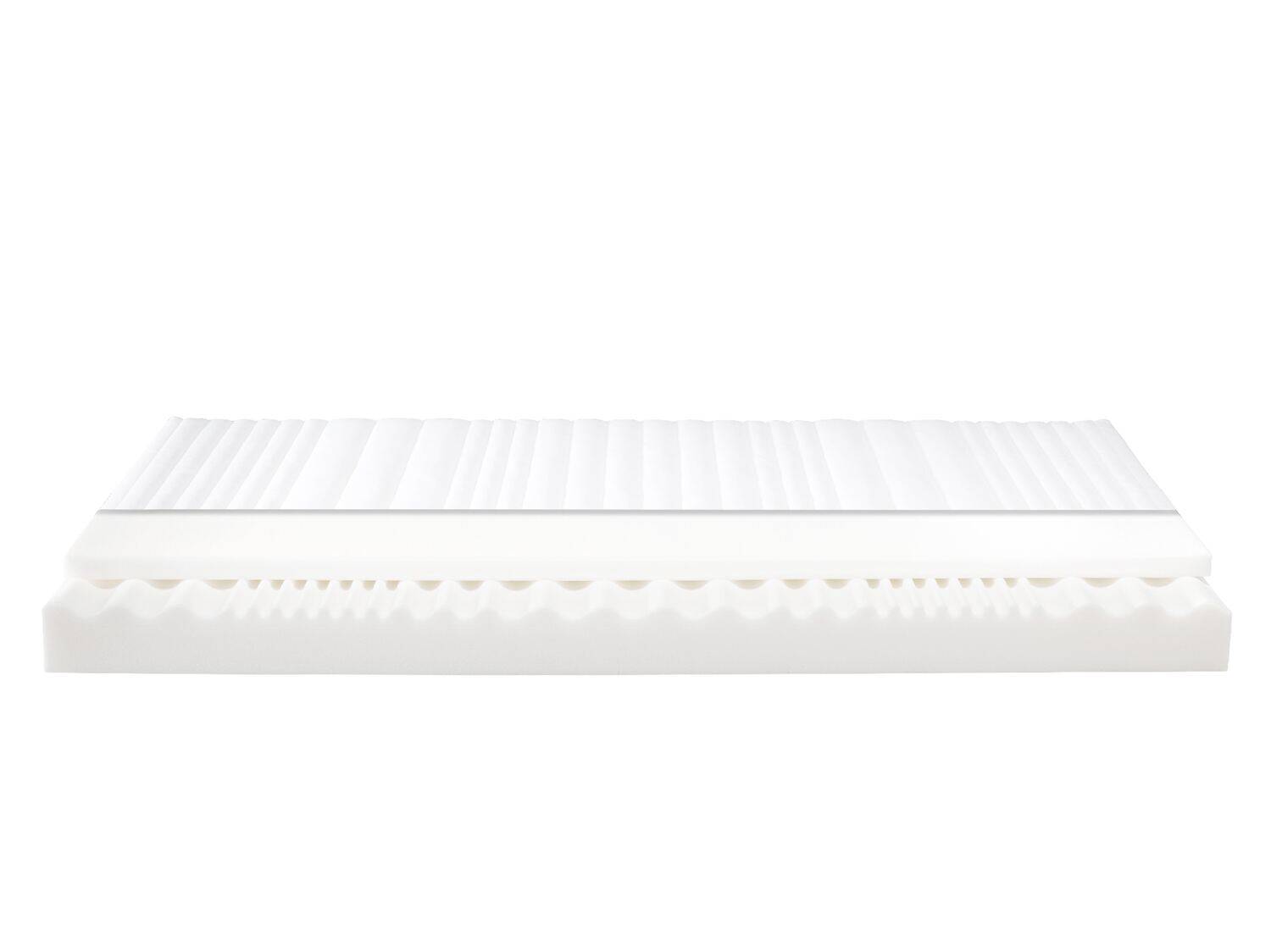 Memory-Schaum-Matratze mit verschiedenen Komfortschichten.