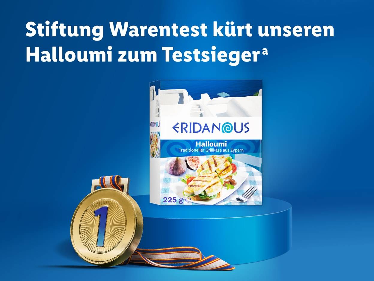 Eridanous Halloumi: Testsieger der Stiftung Warentest.