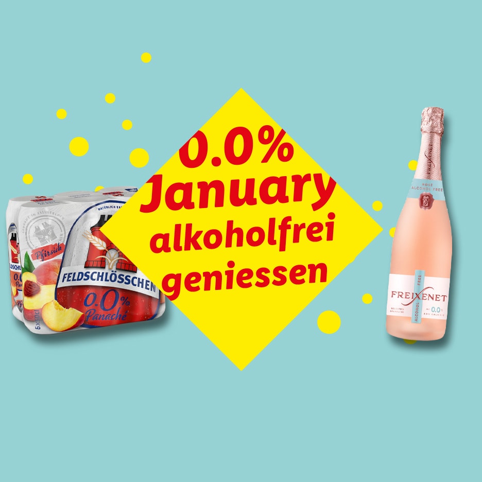 FELDSCHLÖSSCHEN Panache und FREIXENET Rosé für einen alkoholfreien Januar.