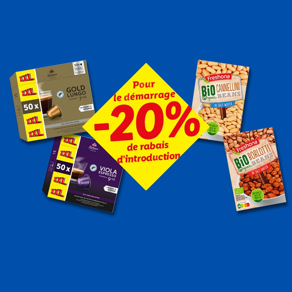 Kaffeekapseln und Bio-Bohnen mit 20% Einführungsrabatt.