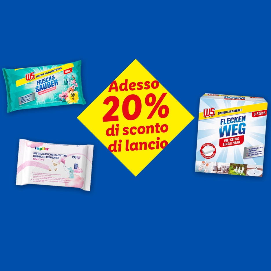 Adesso 20% di sconto di lancio