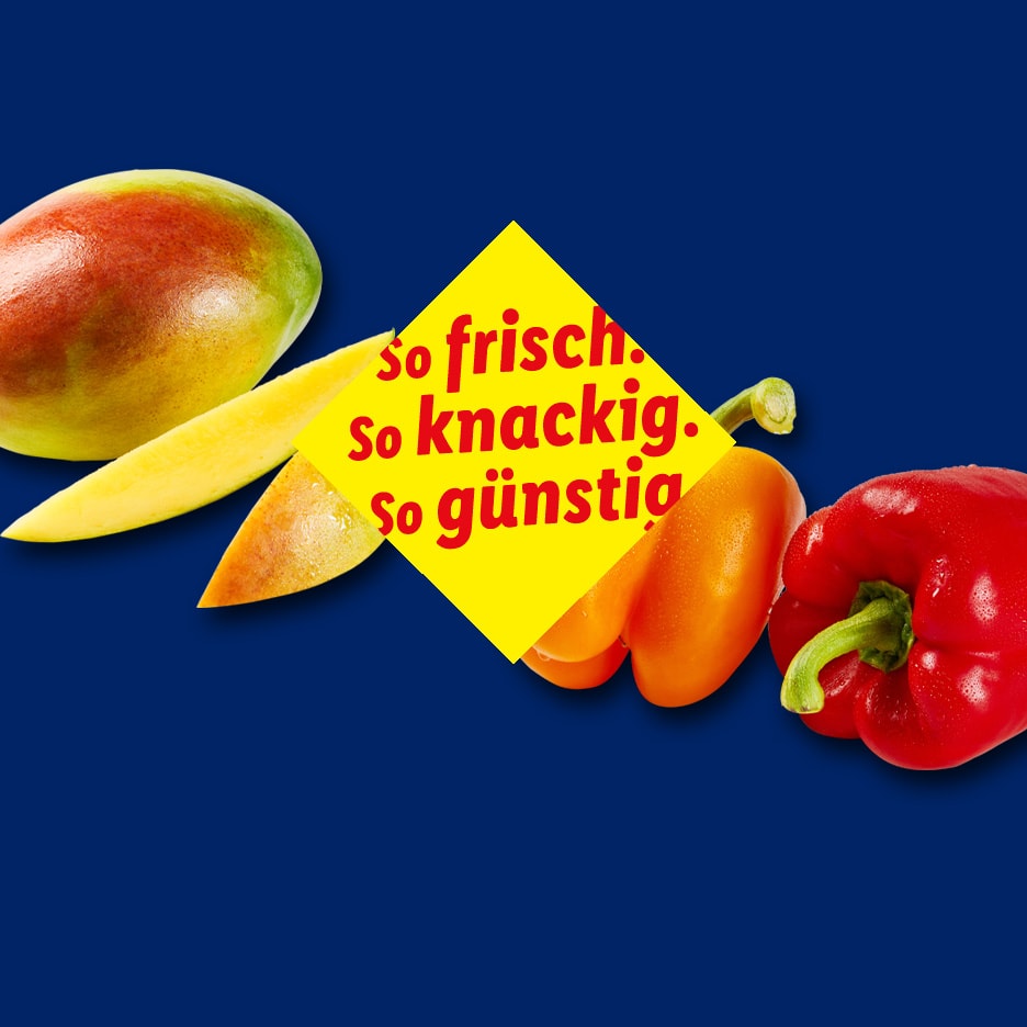 Mango und Paprika: so frisch, so knackig, so günstig.