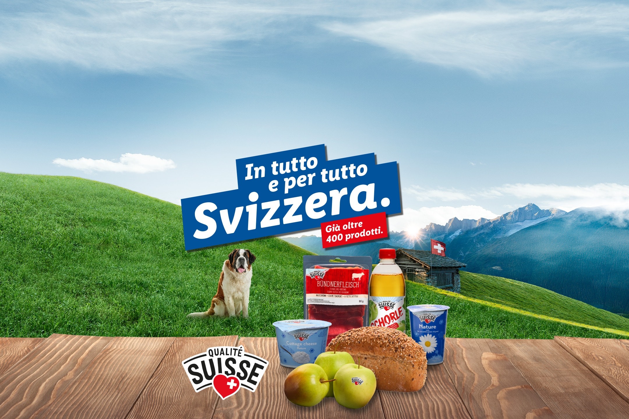 In tutto e per tutto Svizzera. Già oltre 400 prodotti. QUALITÉ SUISSE