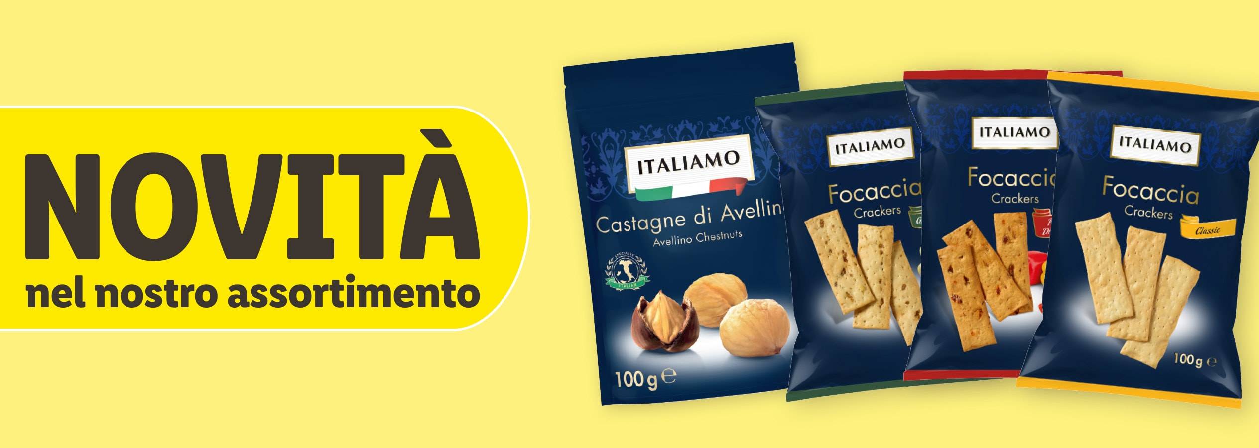 Novità Italimo: Castagne di Avellino e cracker focaccia.