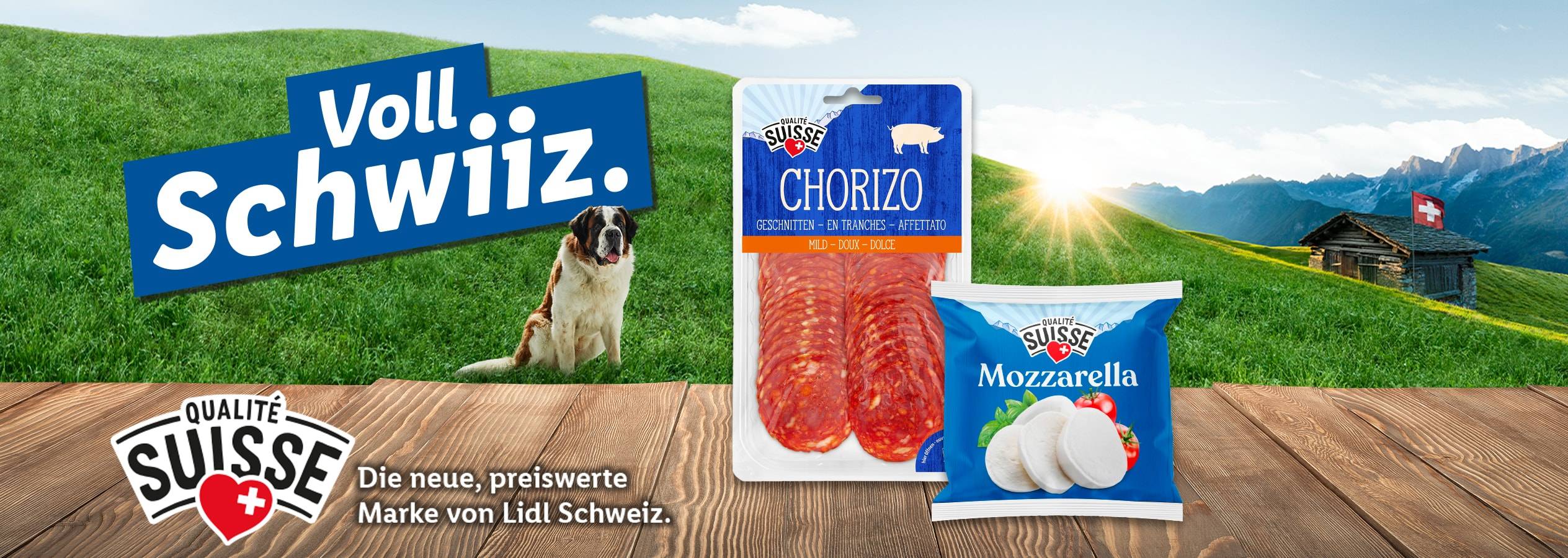 Chorizo und Mozzarella Qualité Suisse von Lidl Schweiz.