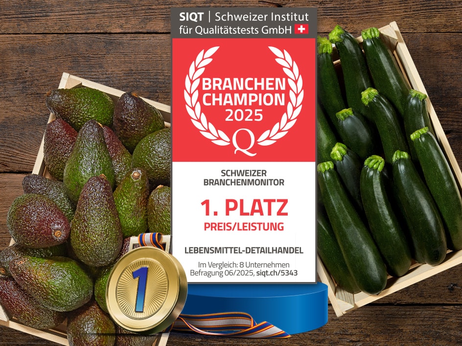 Avocados und Zucchini ausgezeichnet als Branchenchampion 2025 vom SIQT.