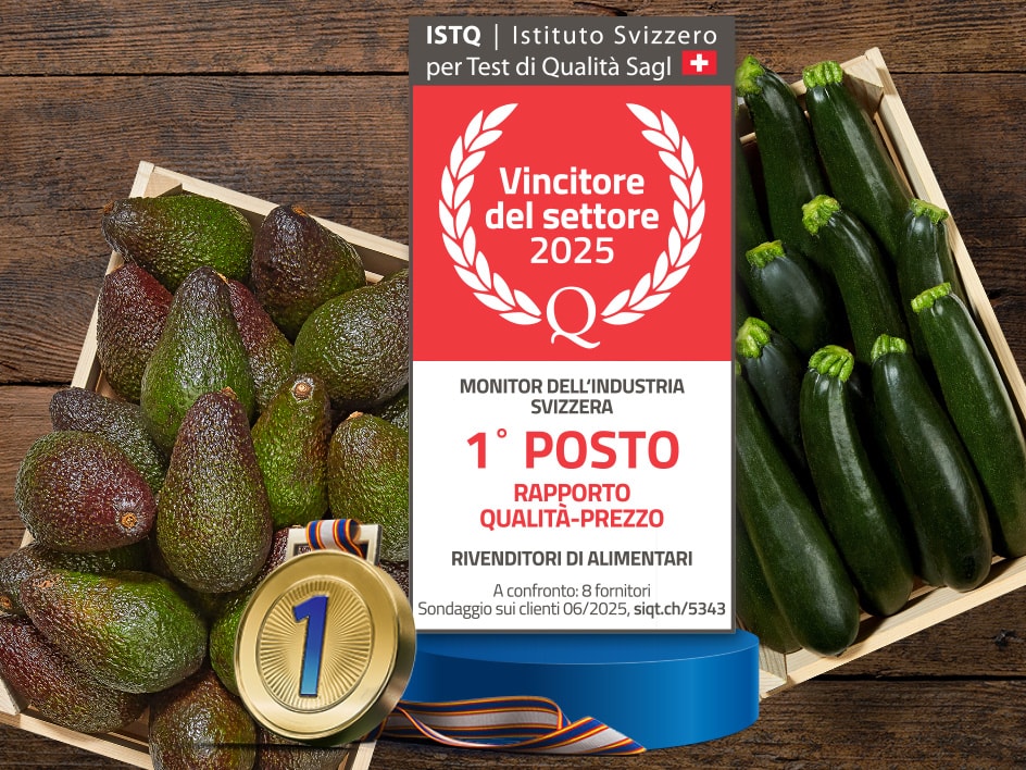 Avocado e zucchine premiate ISTQ 2025 per il rapporto qualità-prezzo.