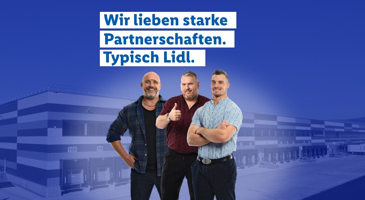 Lidl: Partnerschaften, Lagerhäuser, Menschen.