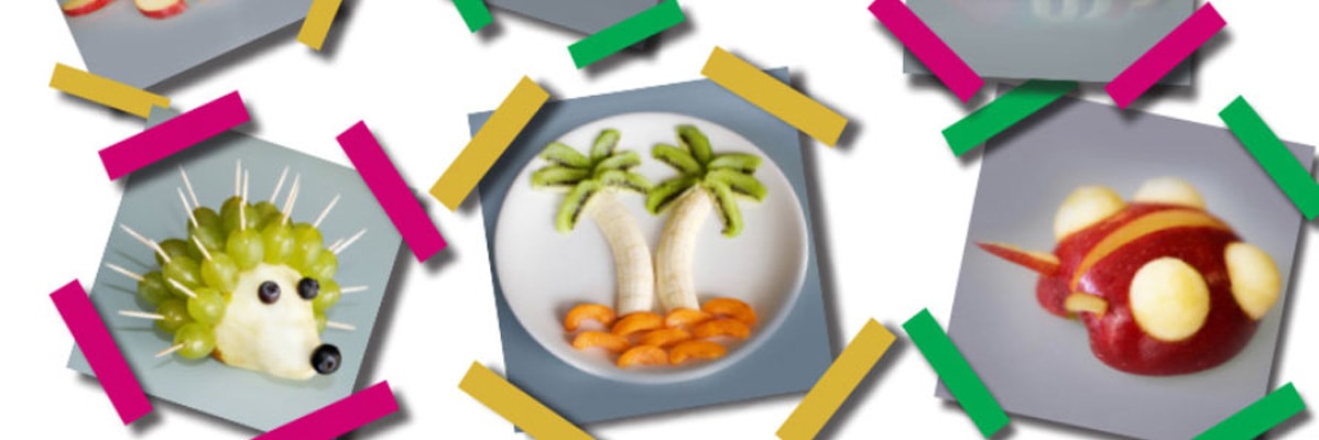 Des fruits en forme de hérissons, de palmiers et d'avions.