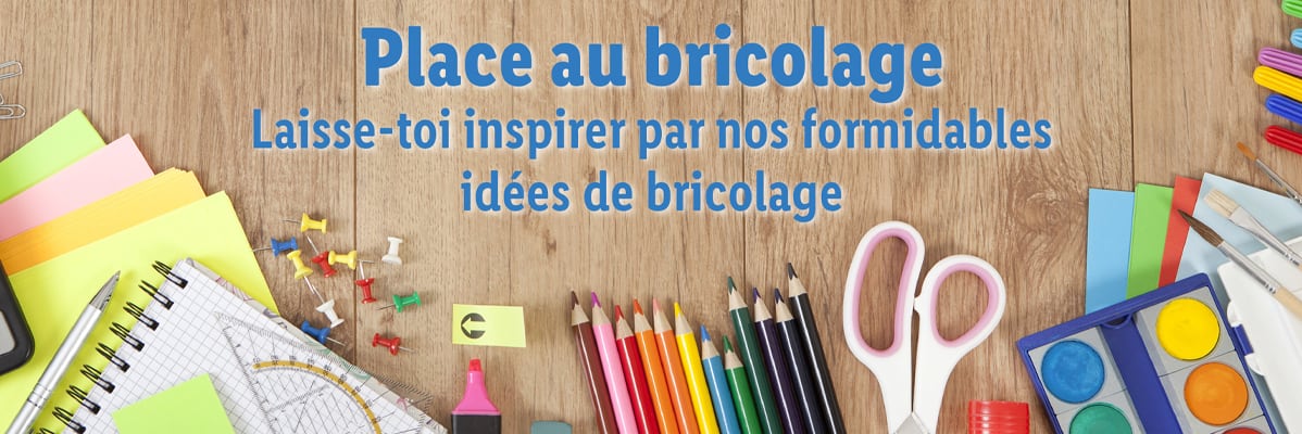 Peintures, crayons de couleur, ciseaux et papier pour bricolage.