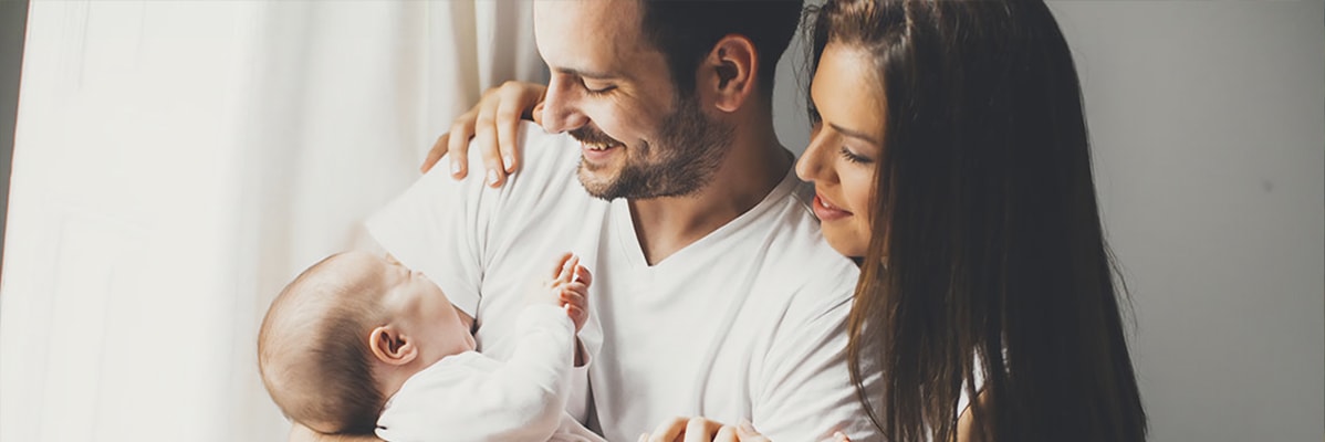 Familie mit Baby.