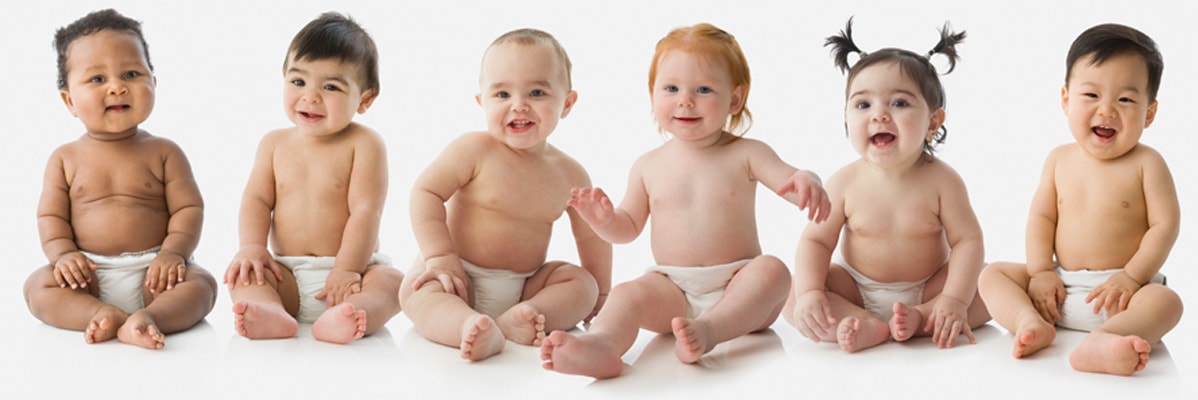 Babys in Windeln
