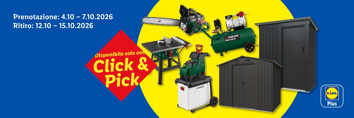 Disponibile solo con Click & Pick Prenotazione: 4.10 -7.10.2026 Ritiro: 12.10 - 15.10.2026