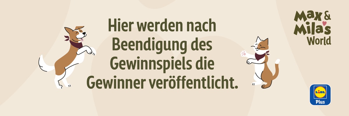 Hier werden nach Beendigung des Gewinnspiels die Gewinner veröffentlicht.