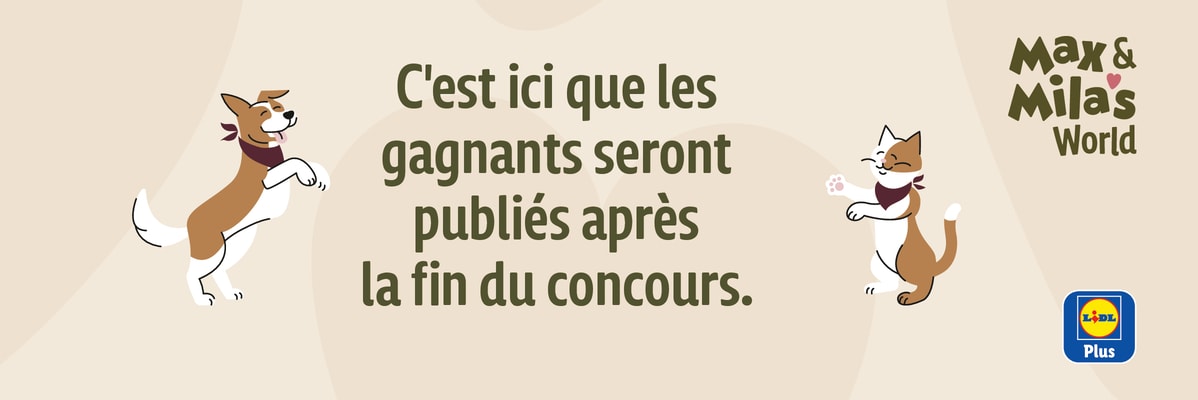 C'est ici que les gagnants seront publiés après la fin du concours.