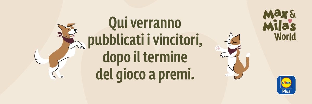 Qui verranno pubblicati i vincitori, dopo il termine del gioco a premi.
