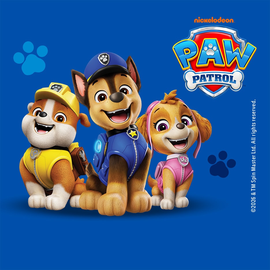nickelodeon. PAW PATROL ©2026 & TM Spin Master Ltd. All rights reserved.