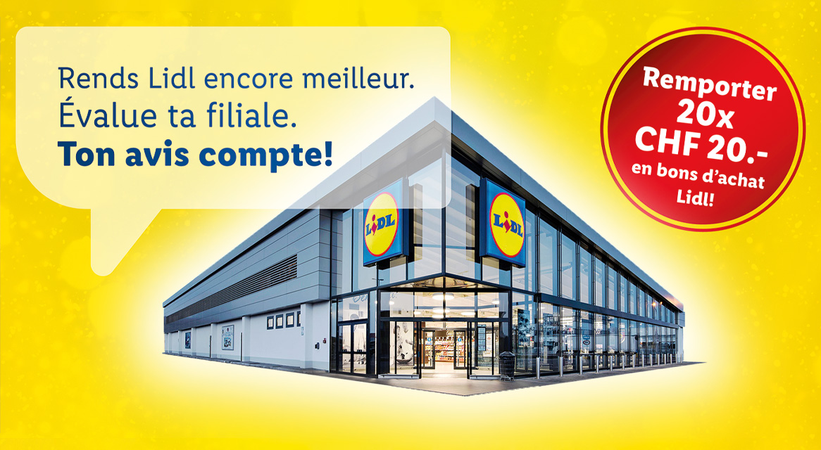 Lidl: évaluez votre magasin et gagnez des bons d'achat.