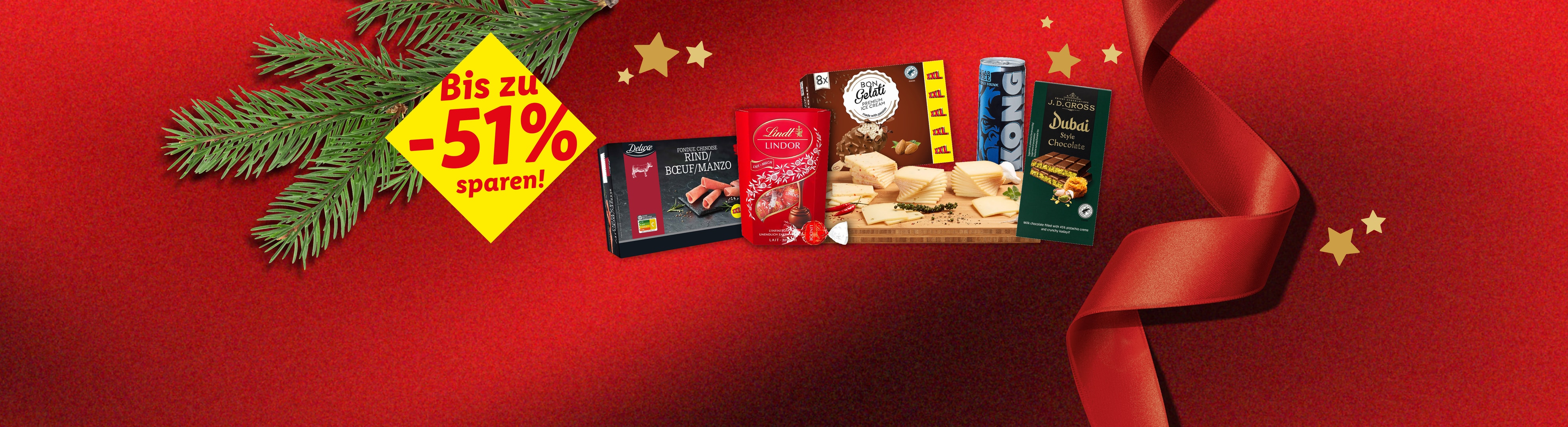 Lindt Schokolade, Fondue Chinoise, Bon Gelati Eis und weitere Produkte mit bis zu -51% Rabatt.