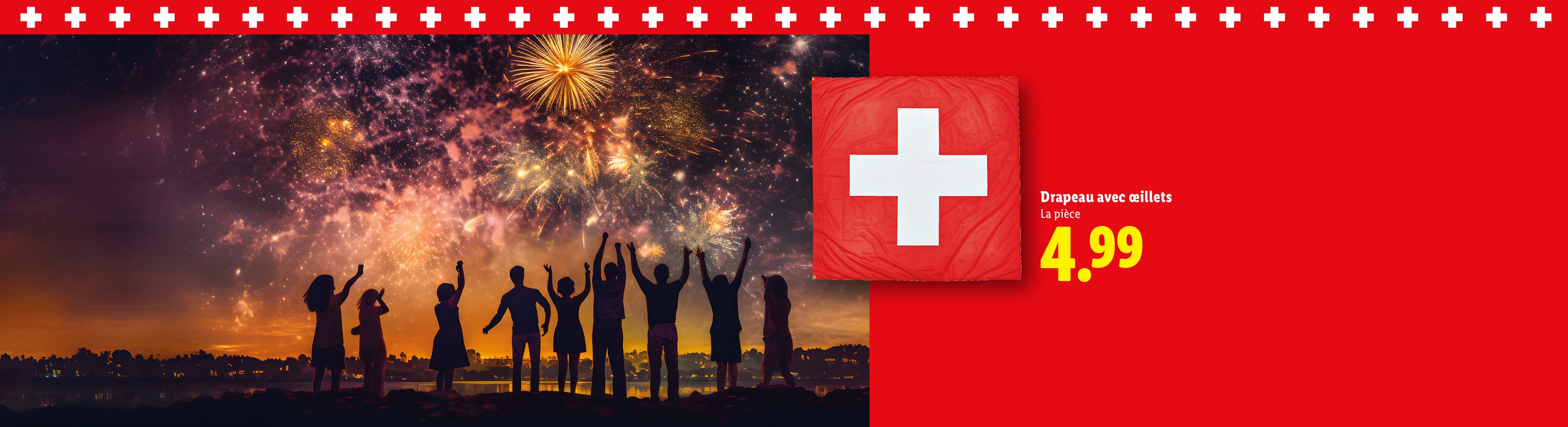 Drapeau avec œillets La pièce CHF 4.99