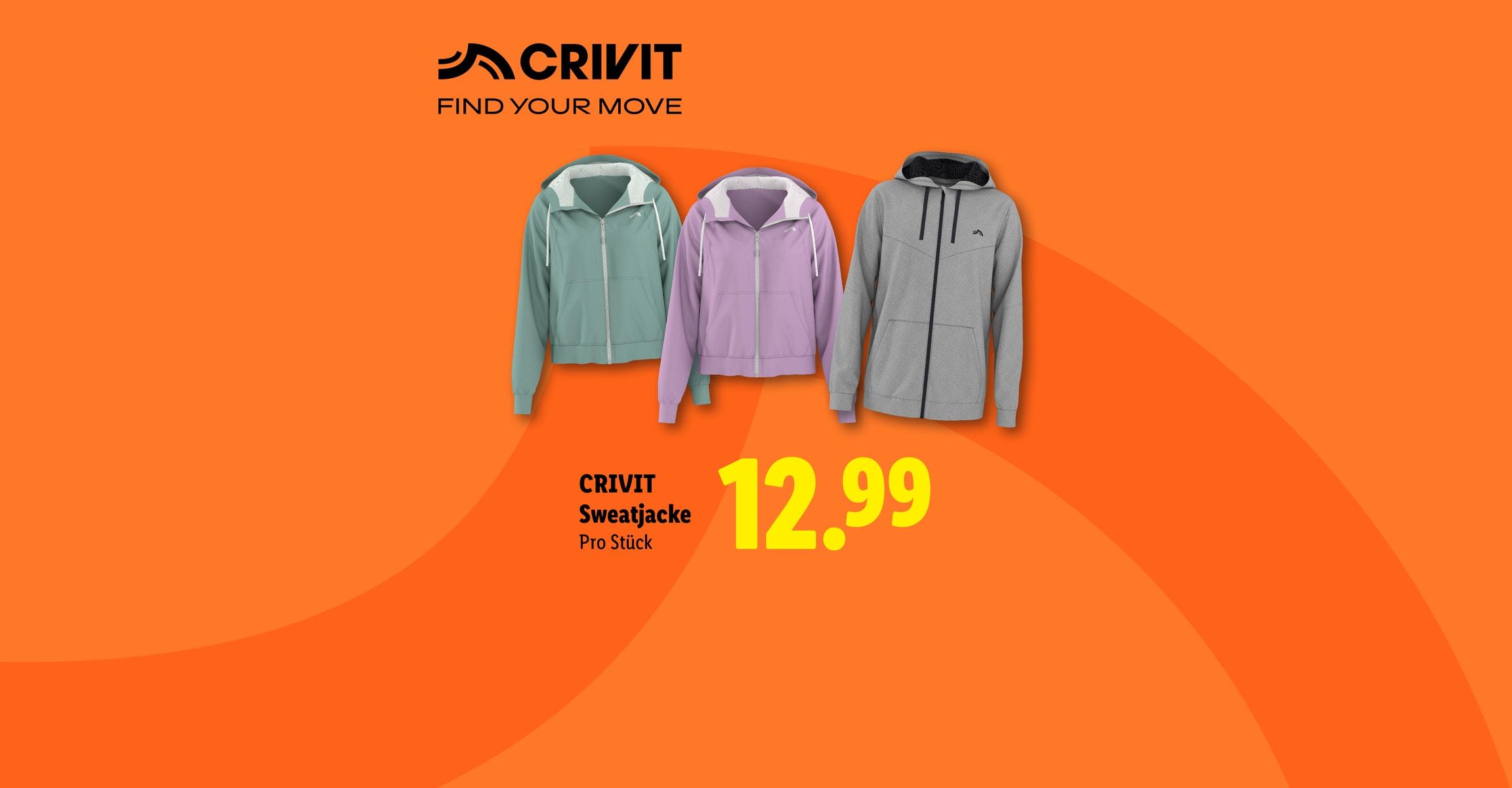CRIVIT Sweatjacke Pro Stück CHF 12.99