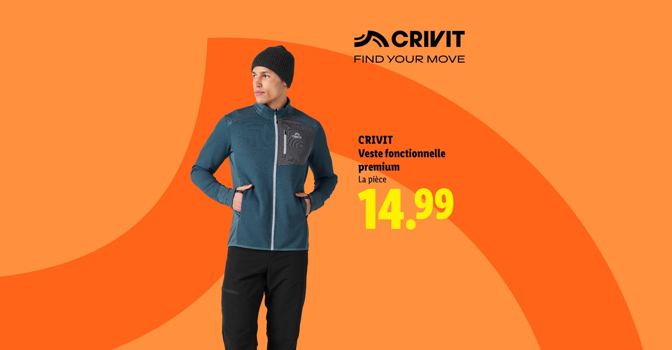 CRIVIT Veste fonctionnelle premium La pièce 14.99