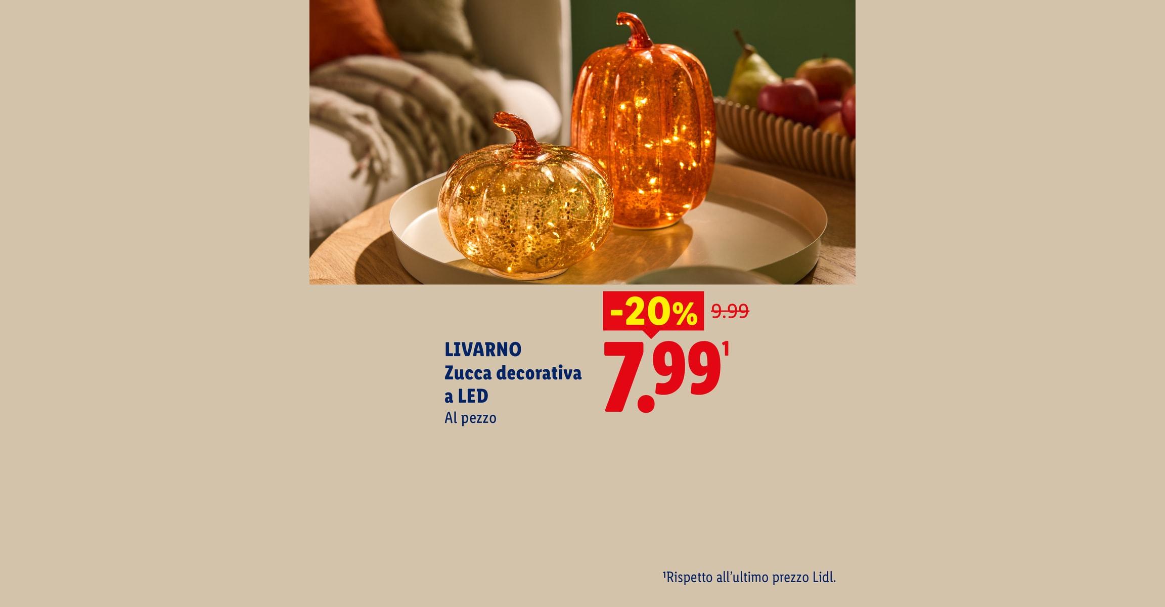 LIVARNO Zucca decorativa a LED Al pezzo -20% CHF 7.99
