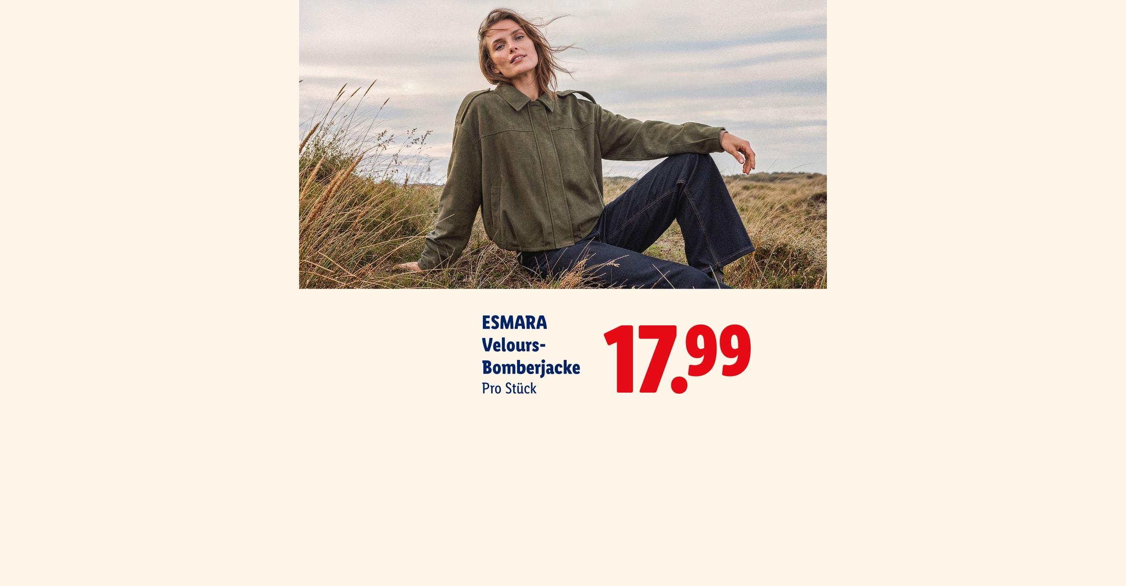 AI-generiert: ESMARA Velours-Bomberjacke Pro Stück CHF 17.99