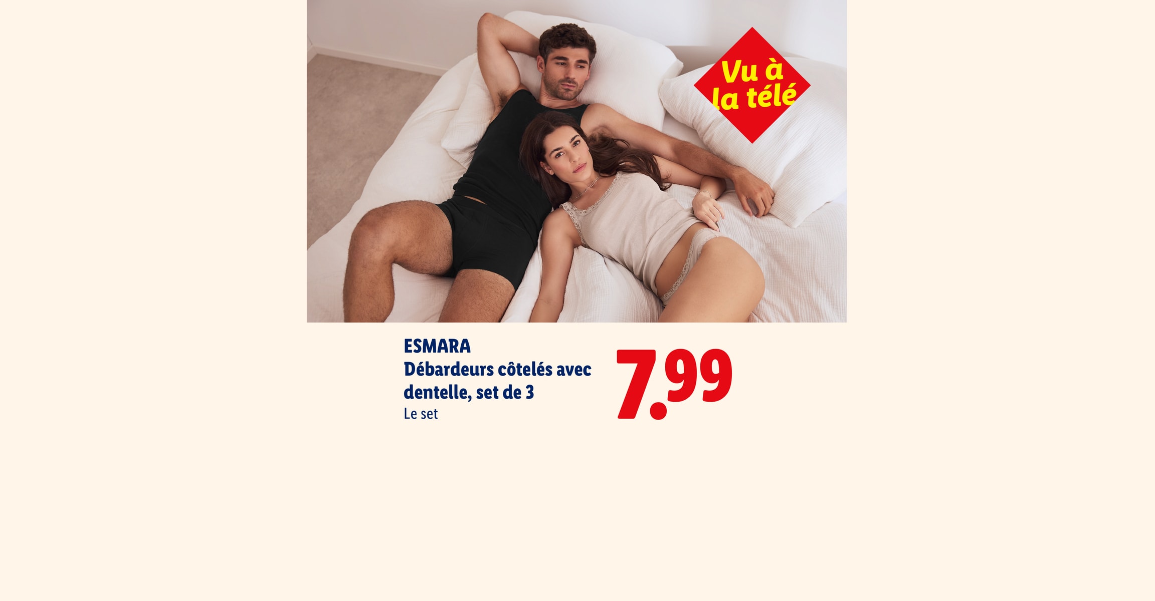 ESMARA Débardeurs côtelés avec dentelle, set de 3 Le set CHF 7.99