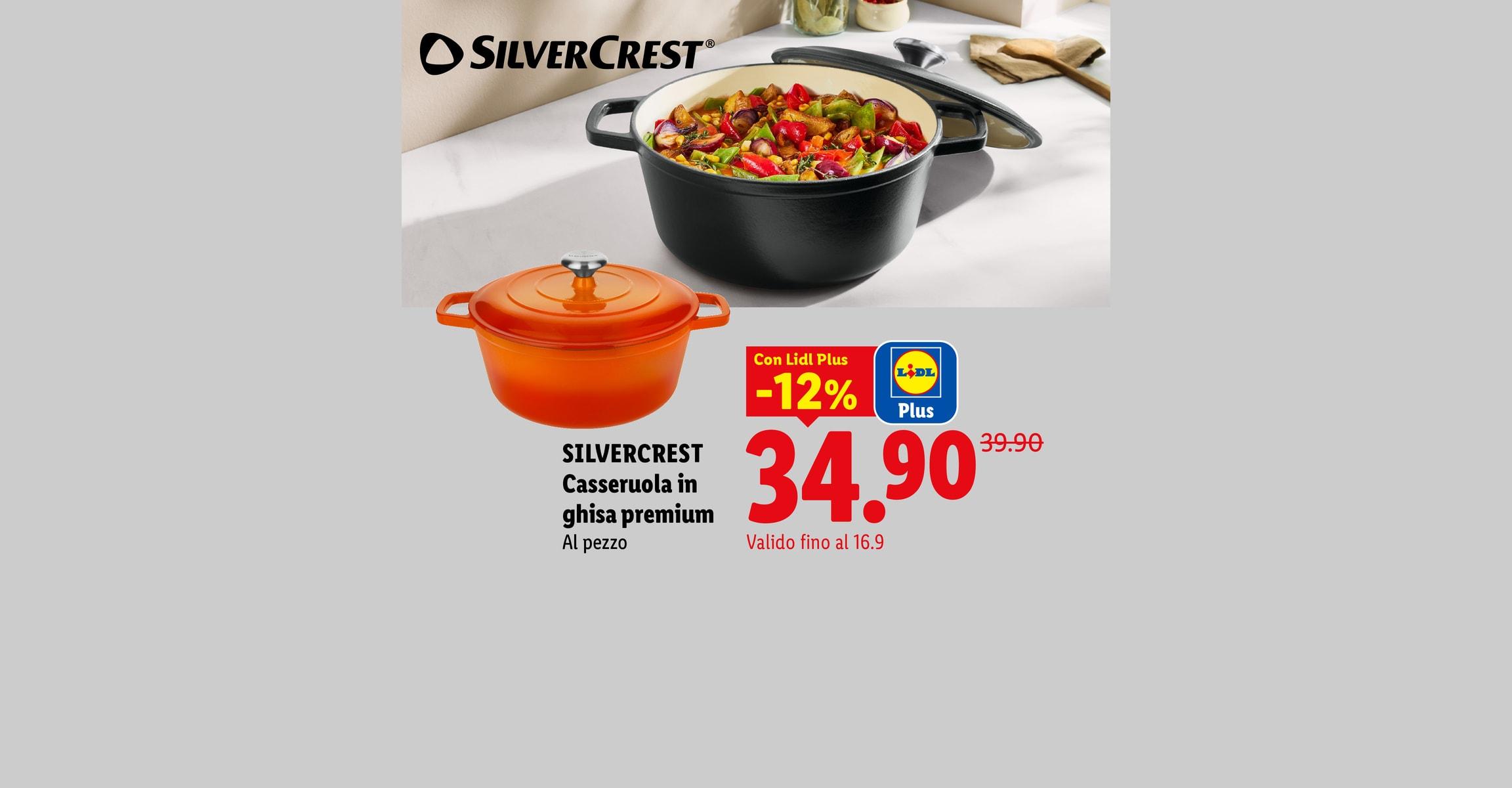 SILVERCREST Casseruola in ghisa premium Al pezzo con Lidl Plus -12% CHF 34.90