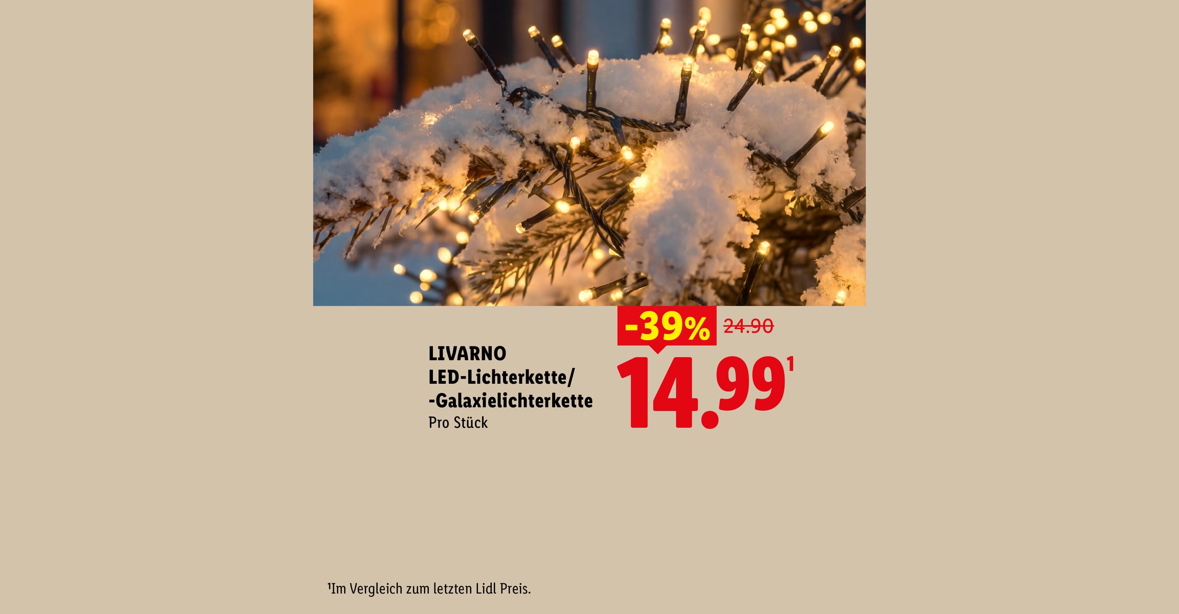 AI-generiert: LIVARNO LED-Lichterkette/ -Galaxielichterkette Pro Stück -39% CHF 14.99
