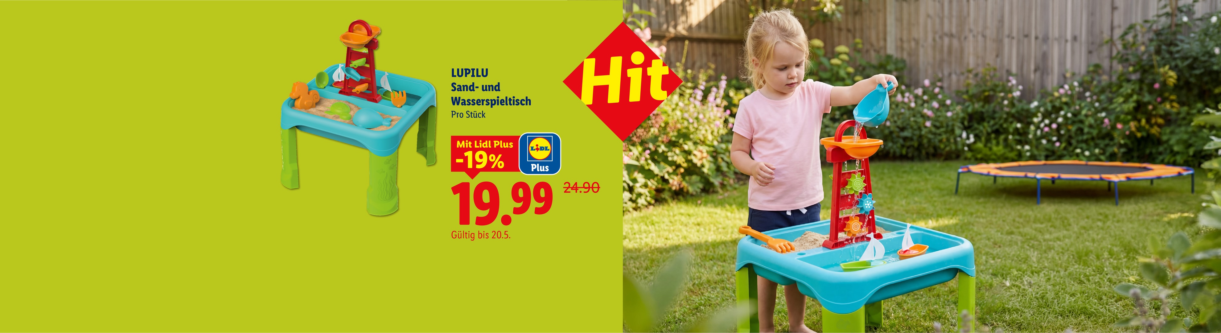 Sand- und Wasser-Spieltisch für Kinder mit 19% Rabatt.