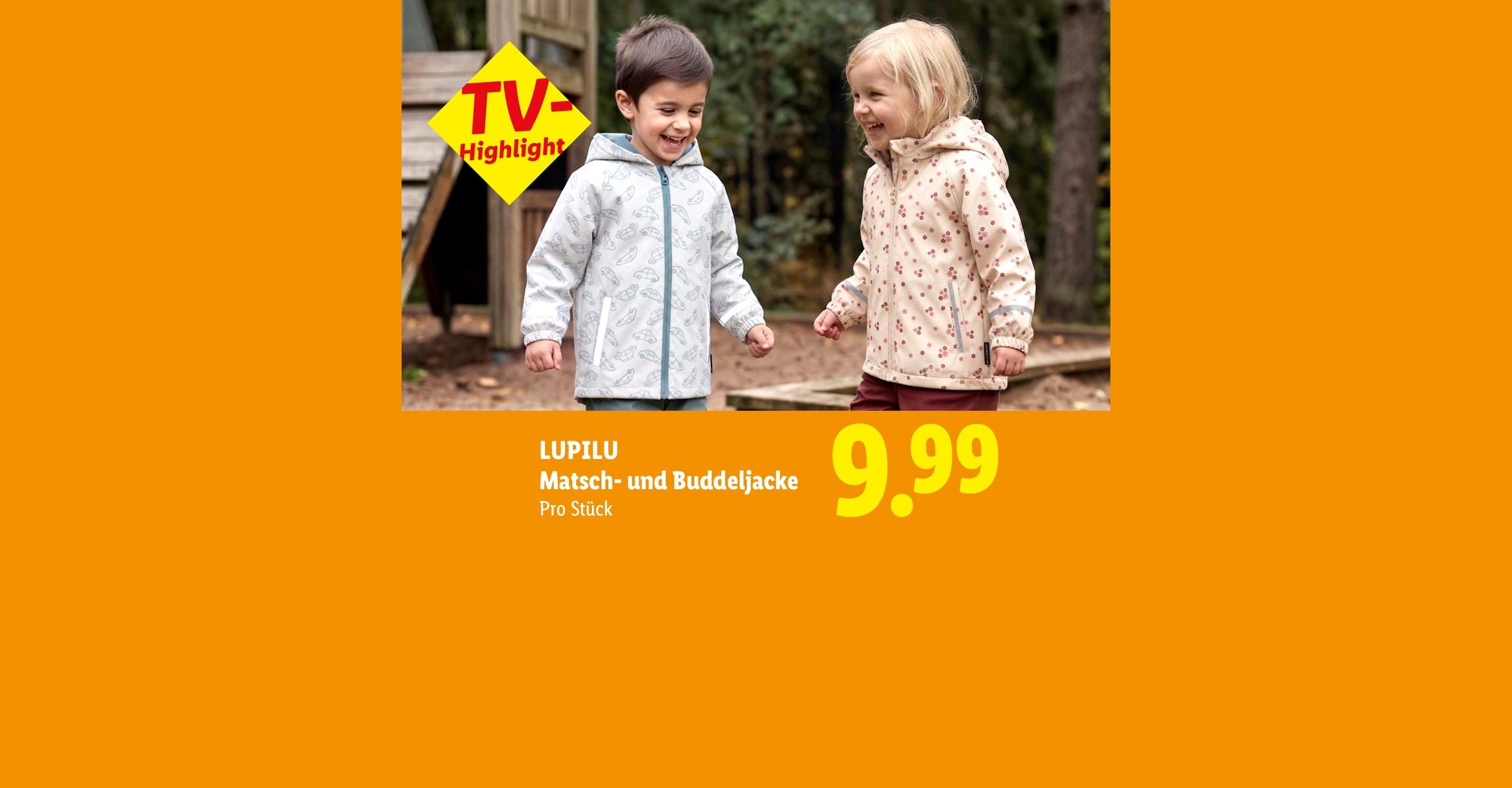TV- Highlight LUPILU Matsch- und Buddeljacke Pro Stück CHF 9.99