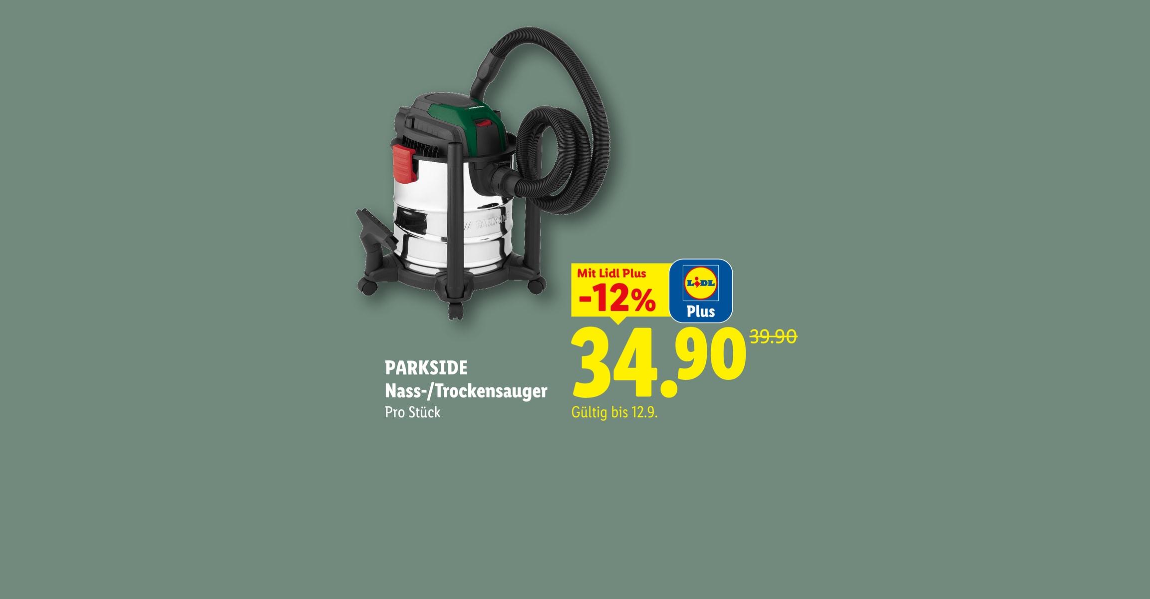 PARKSIDE Nass-/Trockensauger Pro Stück -12% mit Lidl Plus CHF 34.90