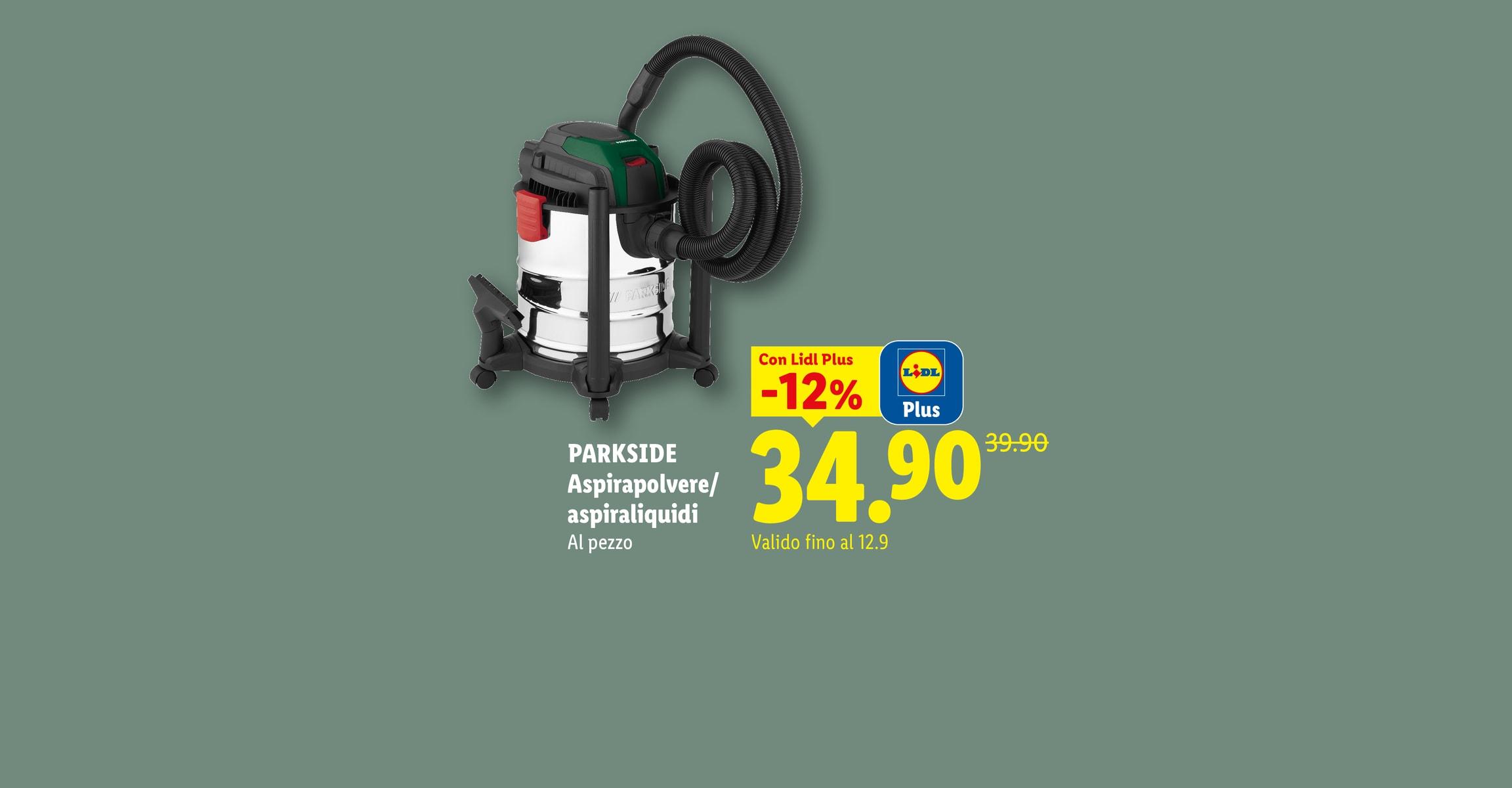 PARKSIDE Aspirapolvere/ aspiraliquidi Al pezzo -12% con Lidl Plus CHF 34.90