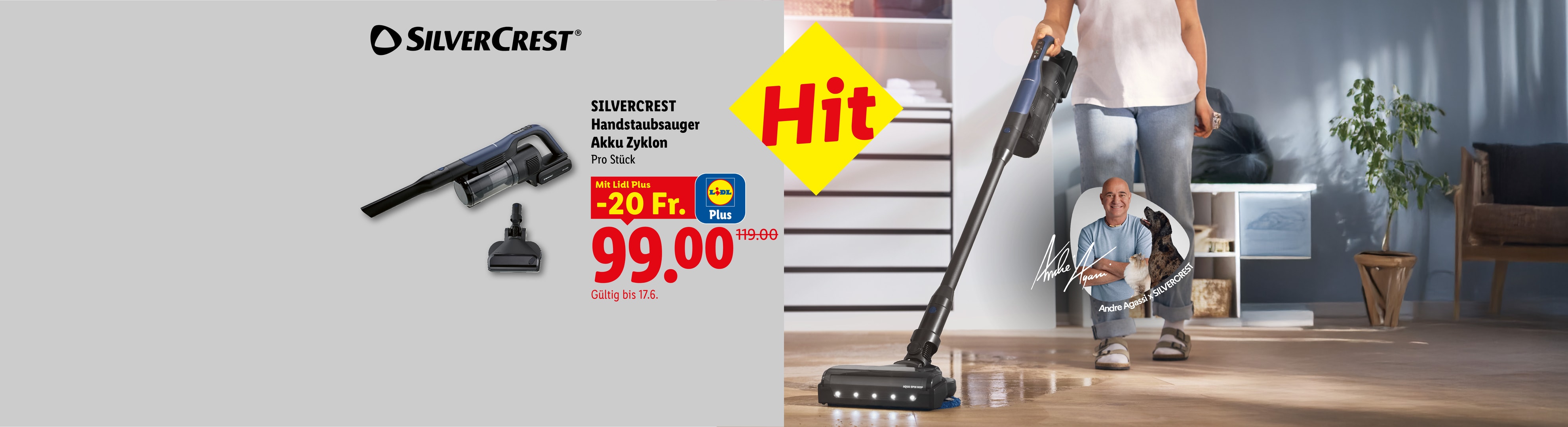 Akku-Handstaubsauger mit Lidl Plus Rabatt, Endpreis 99.00 Fr.