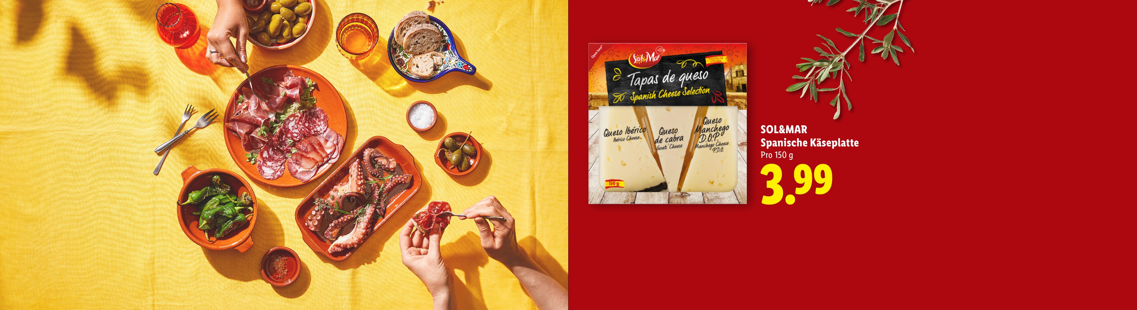 SOL&MAR Spanische Käseplatte Pro 150 g CHF 3.99