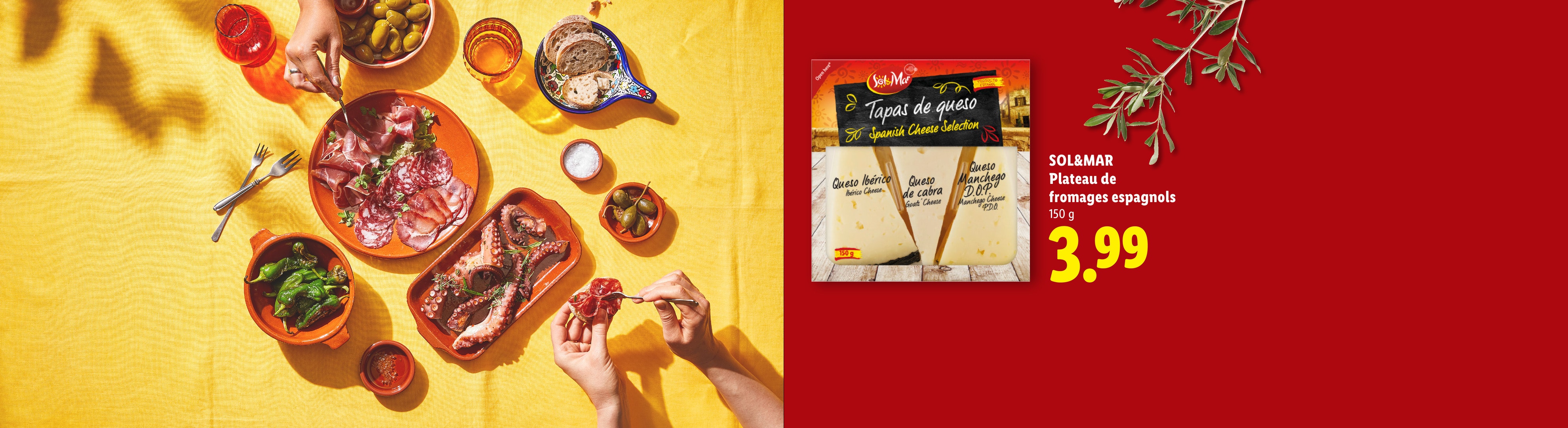 SOL&MAR Plateau de fromages espagnols 150 g CHF 3.99