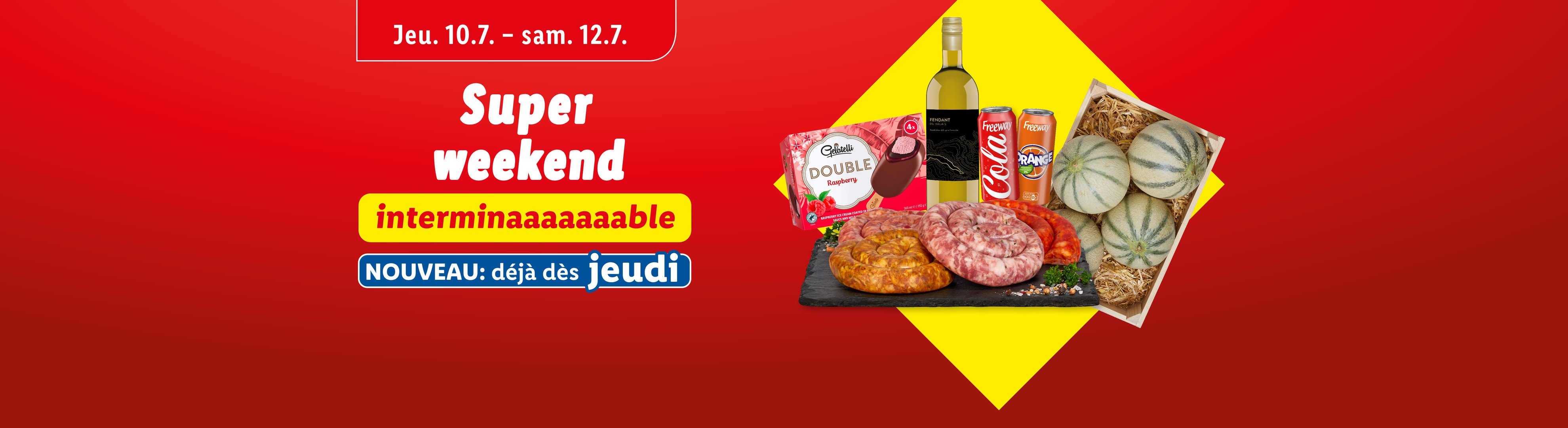 Super weekend ! Gelatelli, Freeway, saucisses et melons.