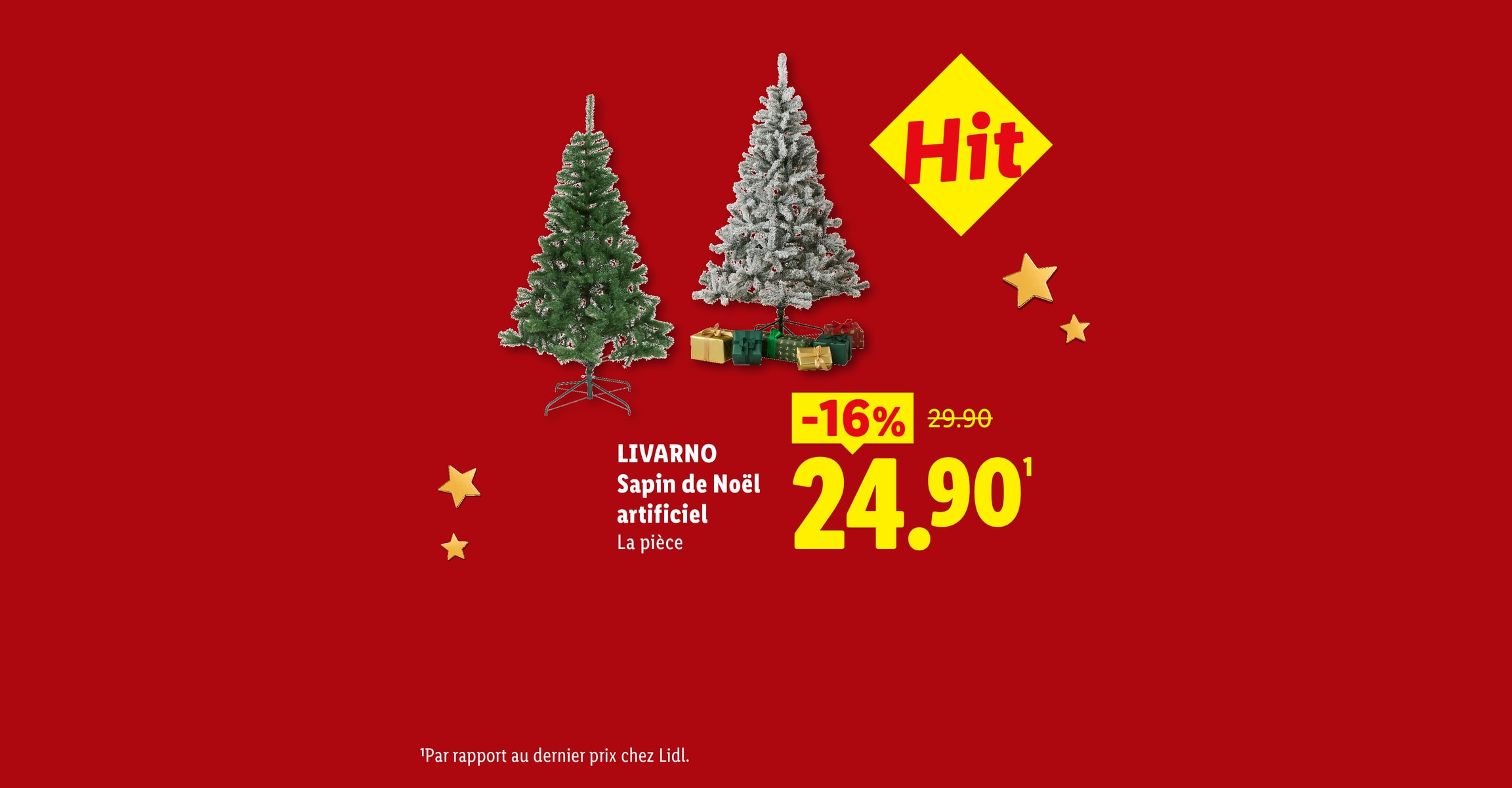 LIVARNO Sapin de Noël artificiel La pièce -16% CHF 24.90 Par rapport au dernier prix chez Lidl.