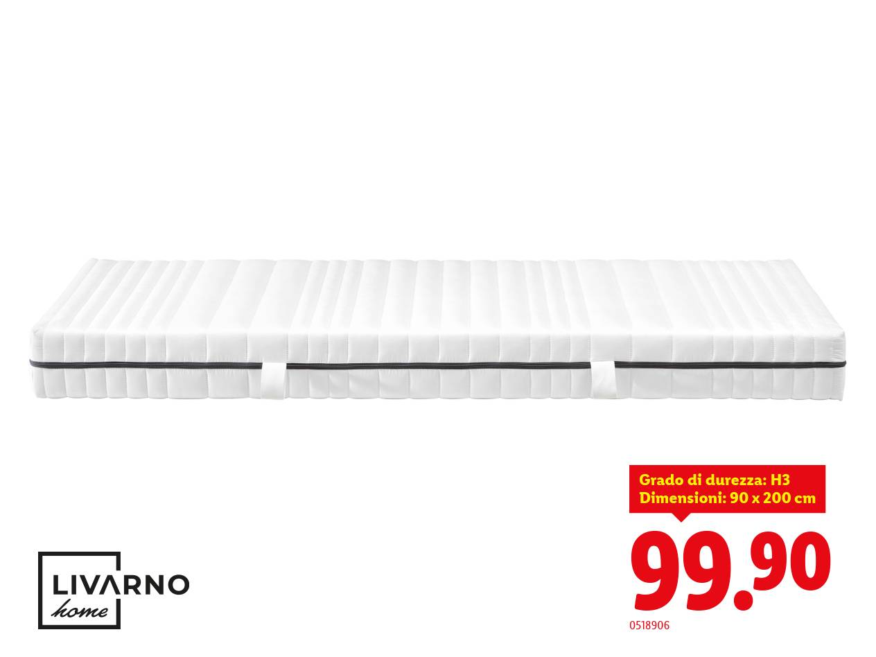 Materasso LIVARNO home, grado di durezza H3, 90 x 200 cm, a 99,90.