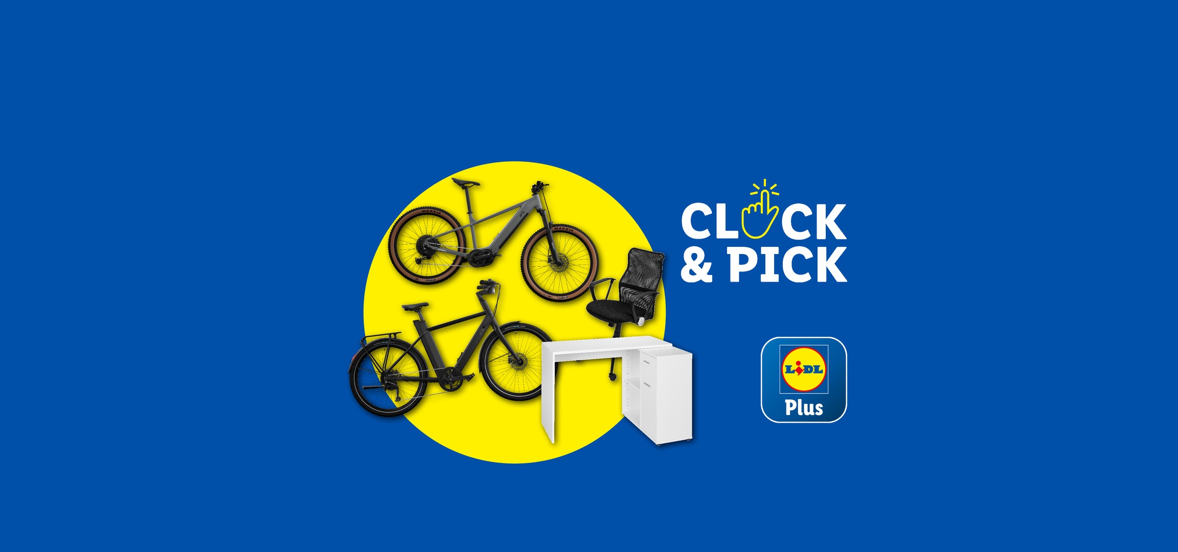 Lidl Plus : Cliquez et récupérez vélos électriques et meubles de bureau.