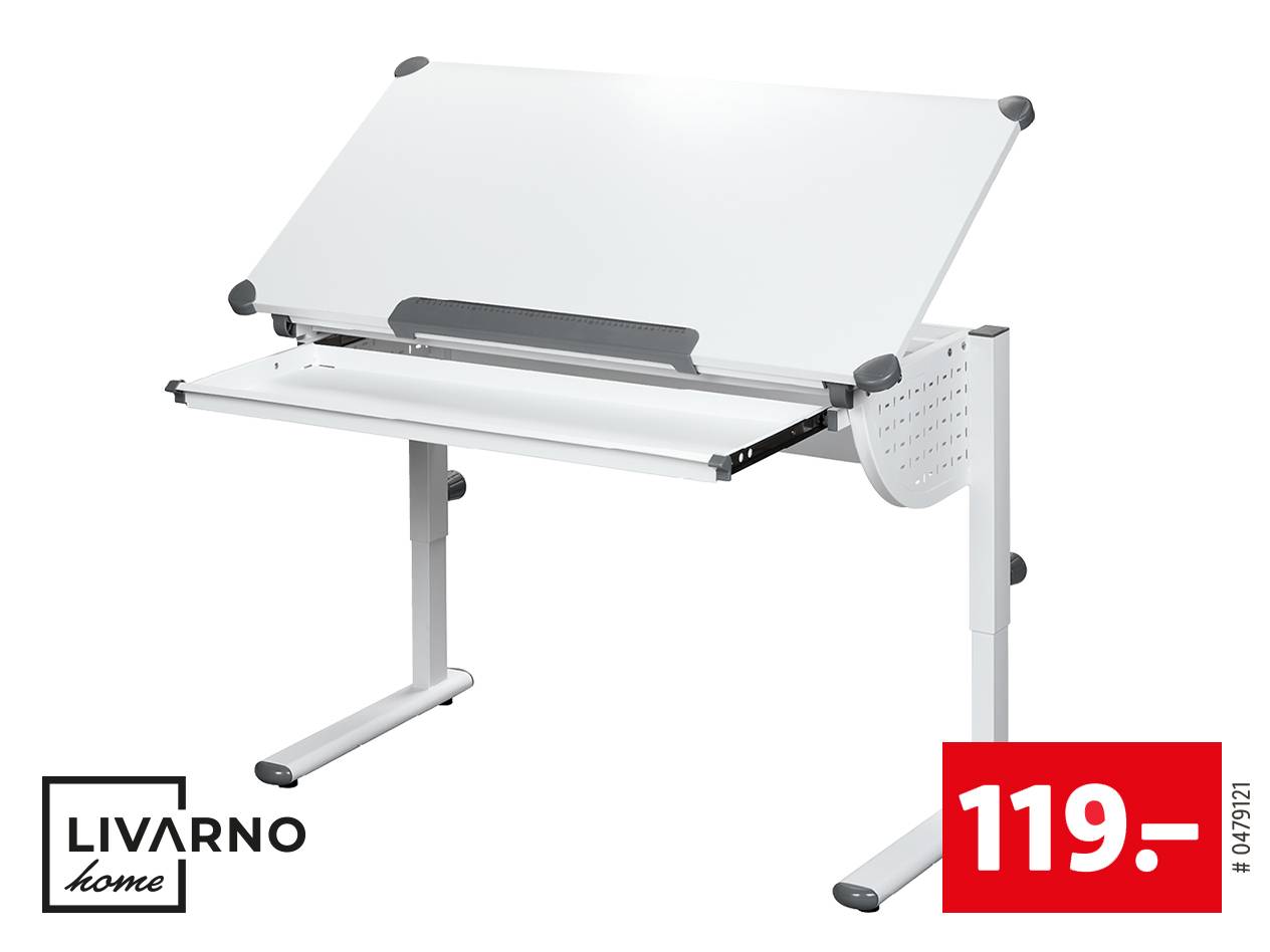 LIVARNO Home höhenverstellbarer Schreibtisch mit Schublade für 119.-€