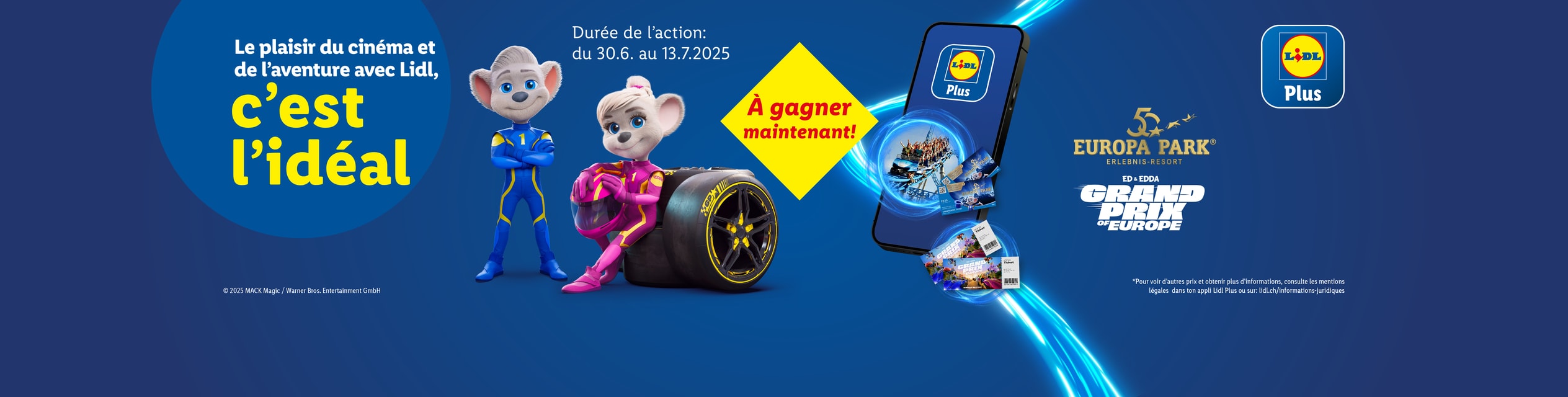Lidl Plus offre des billets pour Europa-Park et le Grand Prix d'Europe.